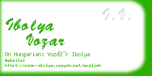 ibolya vozar business card